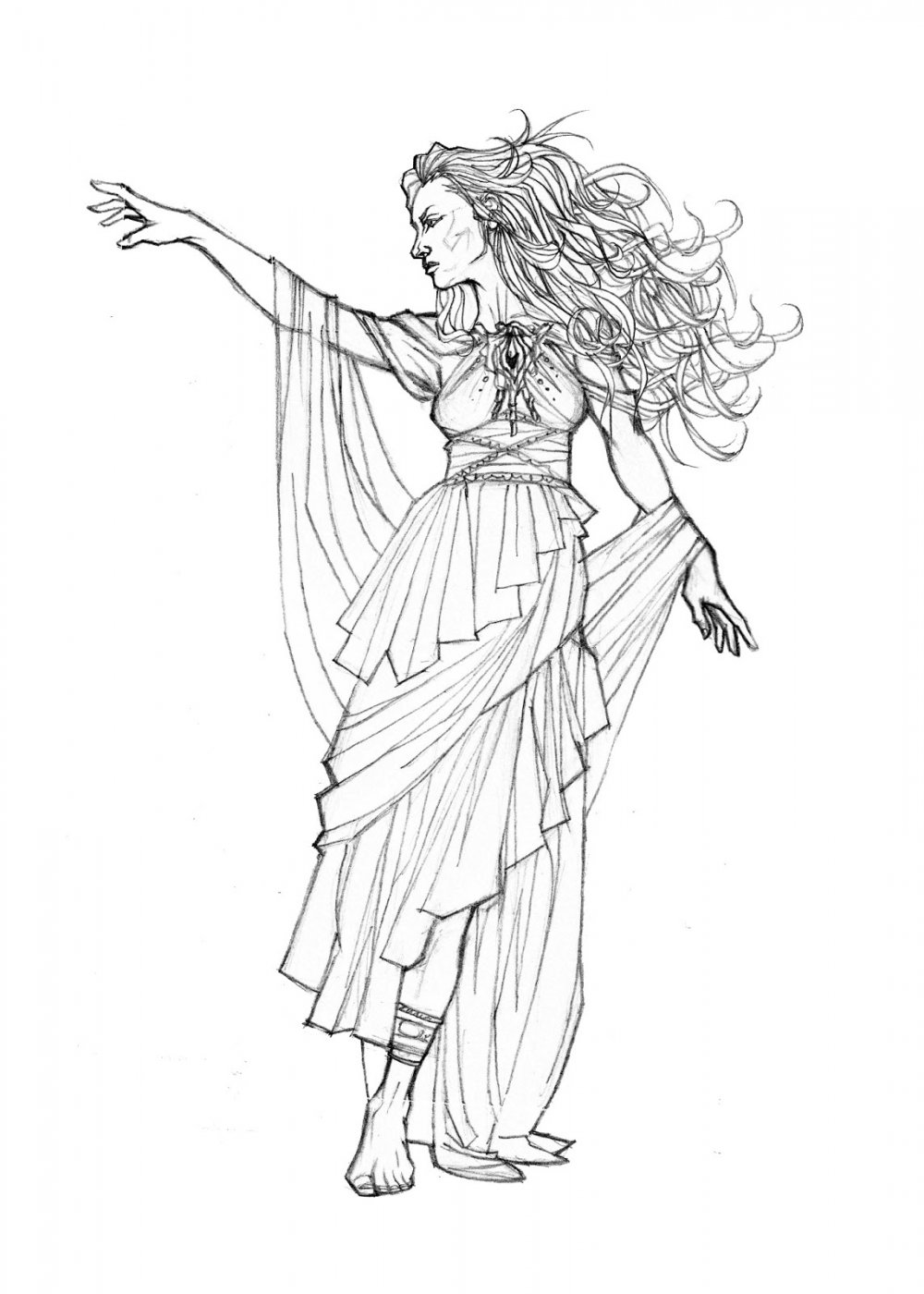 Боги древней Греции Афродита рисунок карандашом