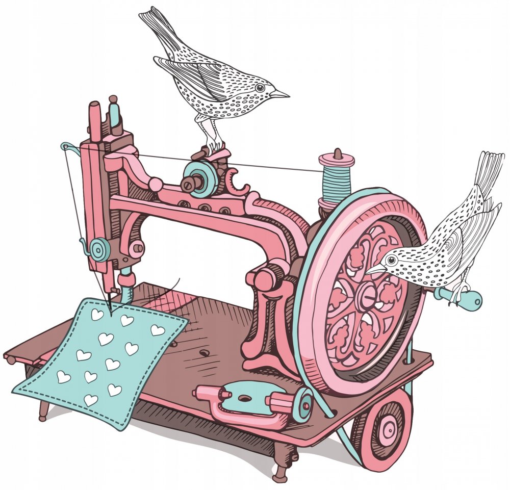 Швейная машинка стилизованная