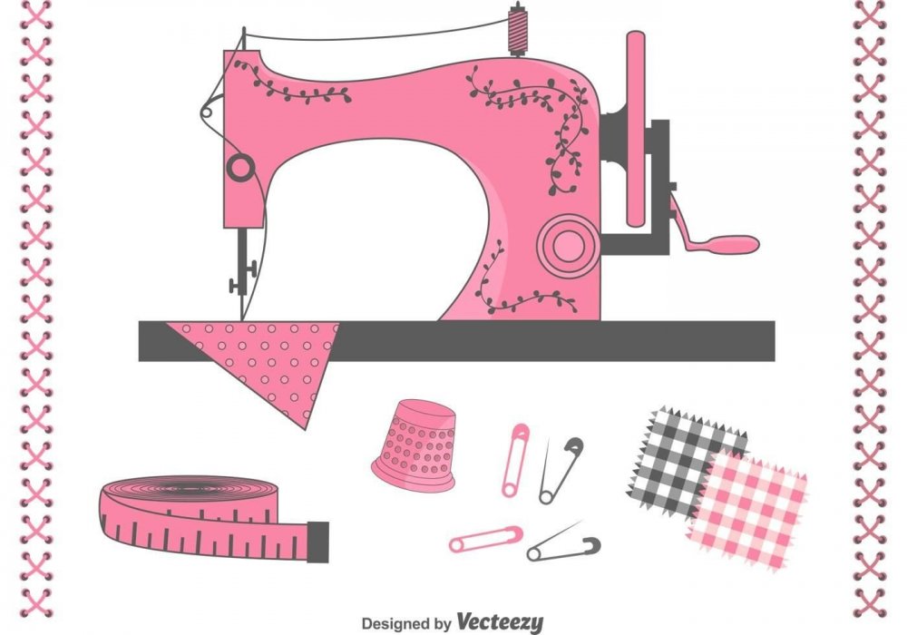 Швейная машинка розовая