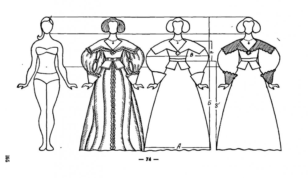 Эскиз одежды Западной Европы 17 века