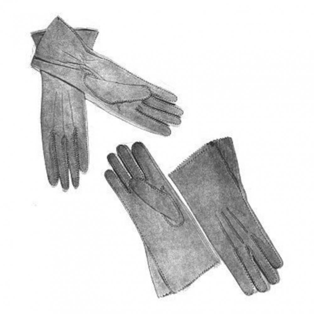 Зарисовка кожаной перчатки