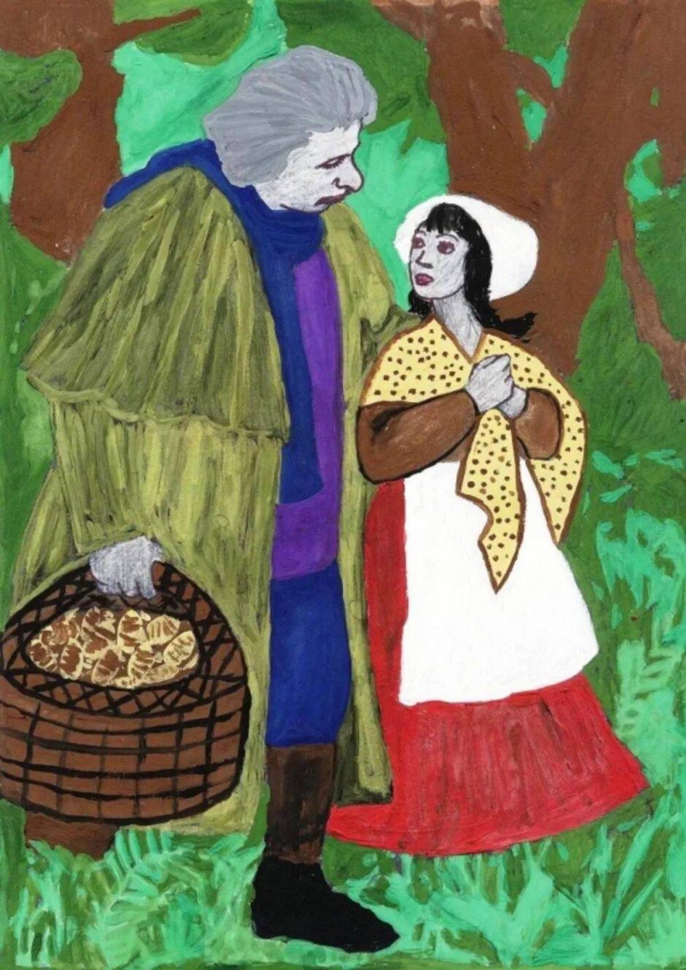 Константин Паустовский корзина с еловыми шишками иллюстрации