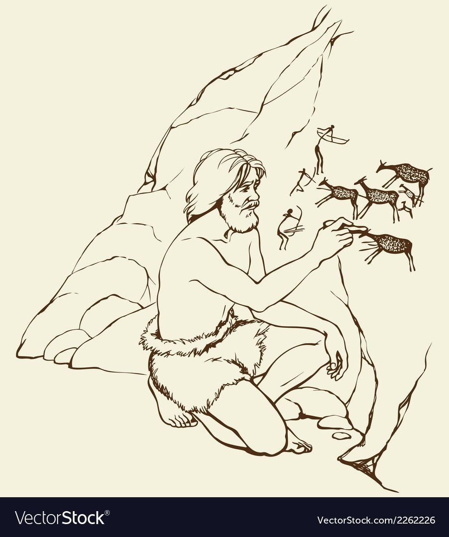 Древний человек рисунок
