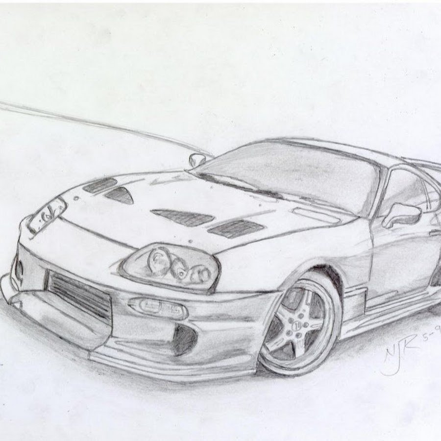 Toyota Supra a80 карандашом