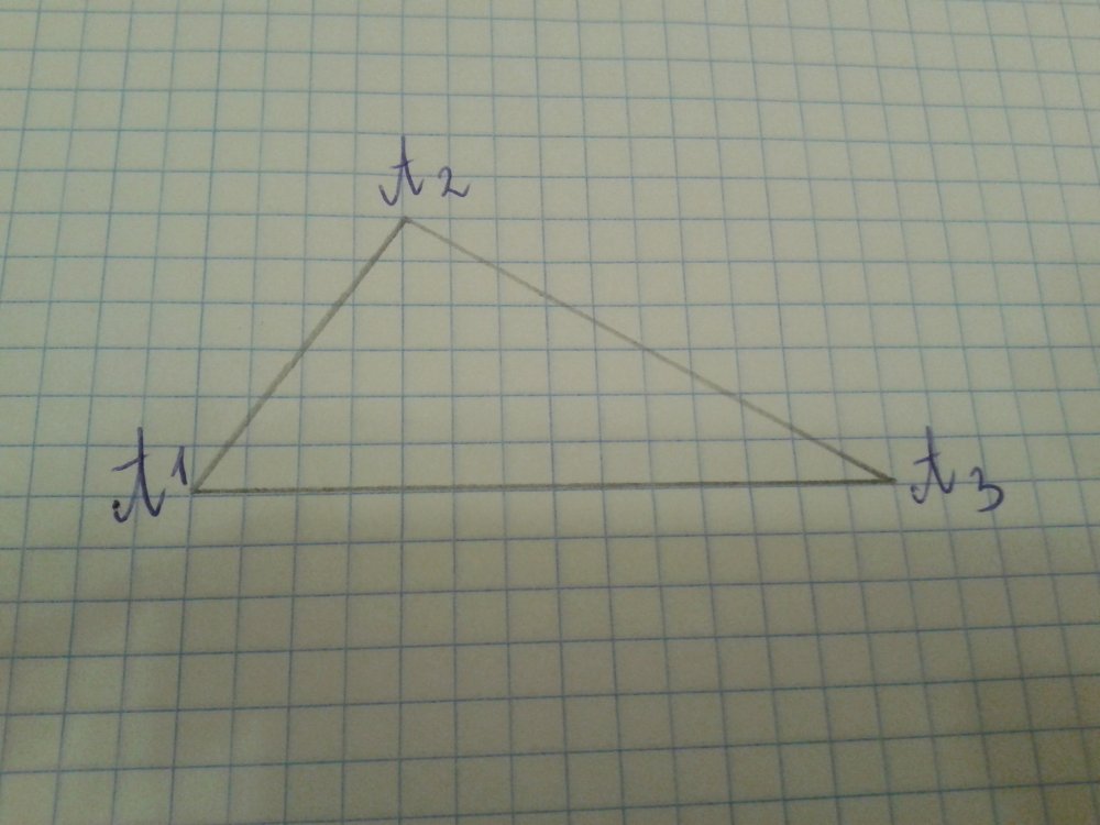 Ломаная с тремя звеньями и тремя вершинами