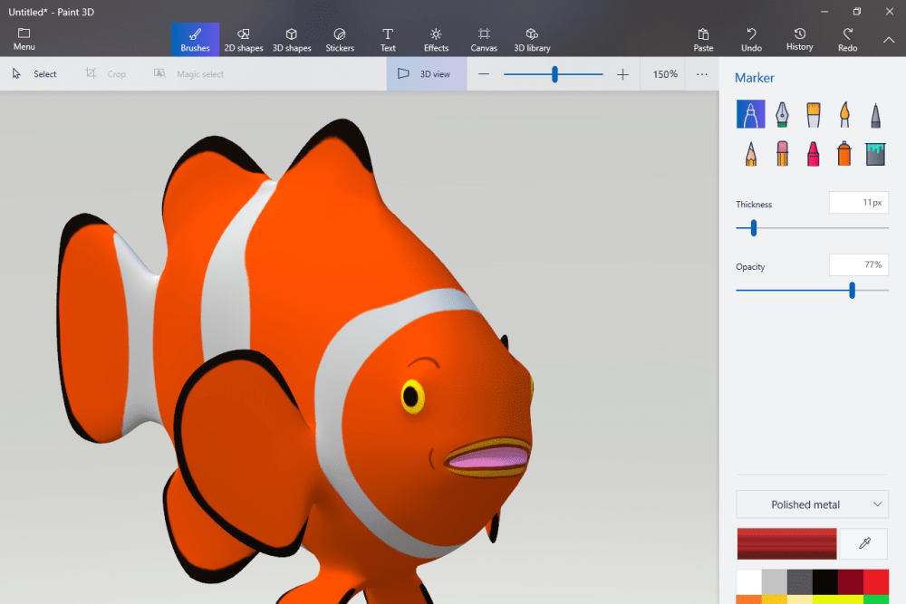 Моделирование в Paint 3d