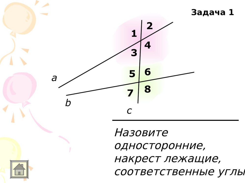 Накрест лежащие углы соответственные углы односторонние