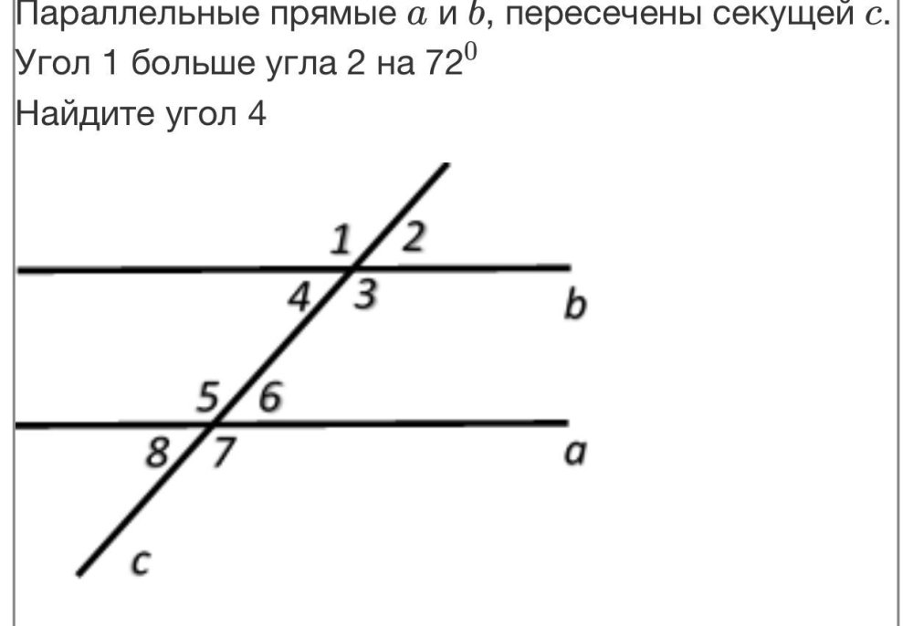 Параллельные прямые с секущей